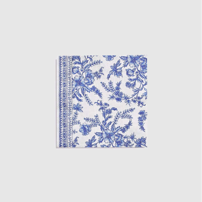 Blue Toile Large Napkins 25pk.