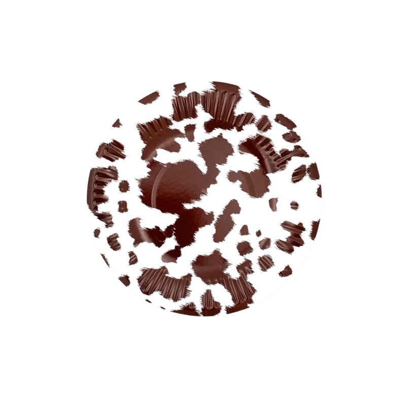 Brown Cowhide Dessert Plates 8pk.