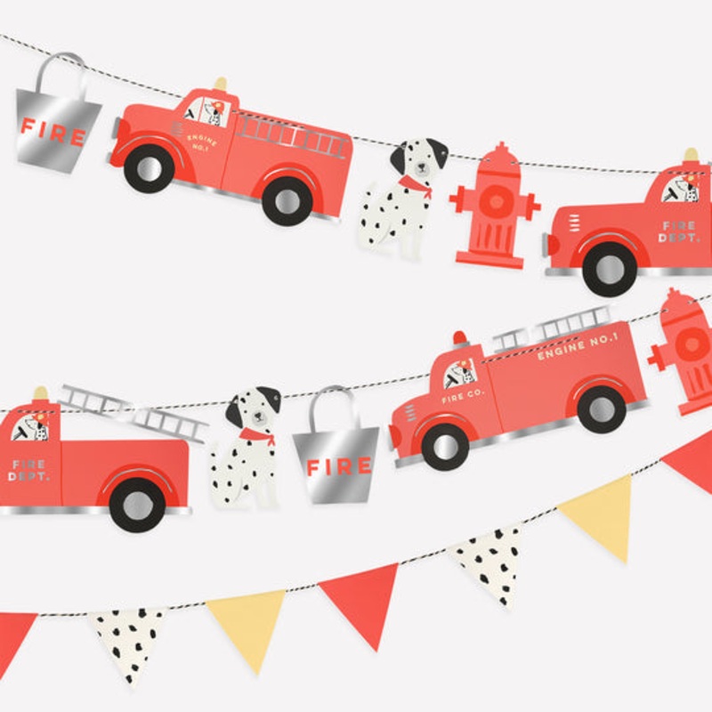 Firefighter Fire Truck Garland