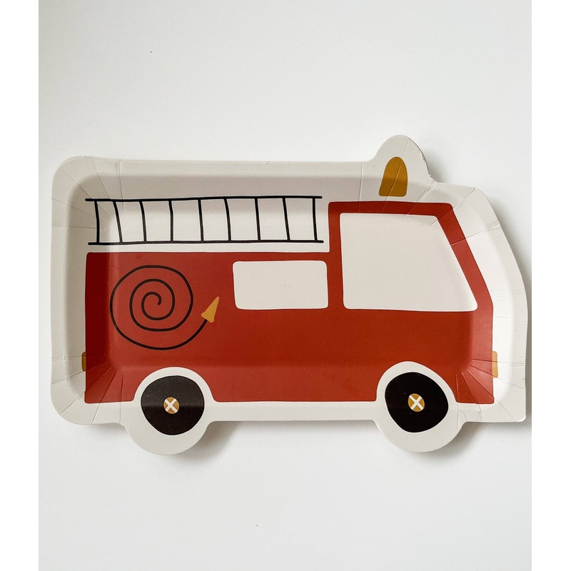 Firetruck Plate Small 8pk.