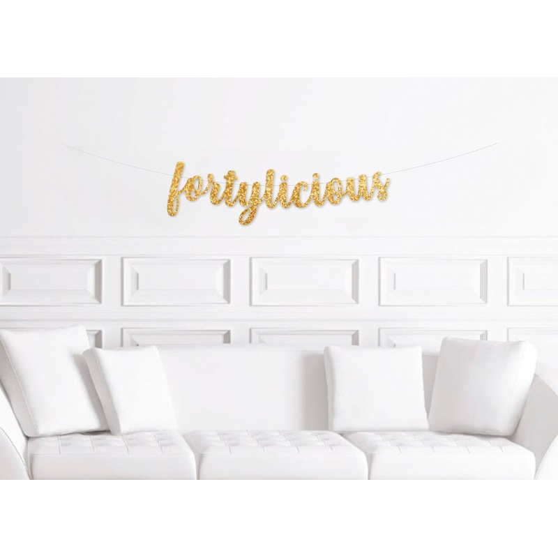 Fortylicious 40th Birthday Banner