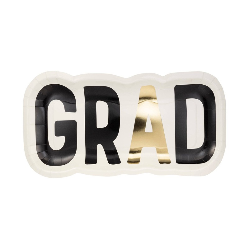 GRAD Shaped Paper Plate - 8 pack