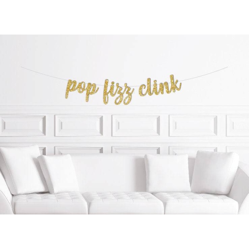 Pop Fizz Clink Bridal Shower Banner