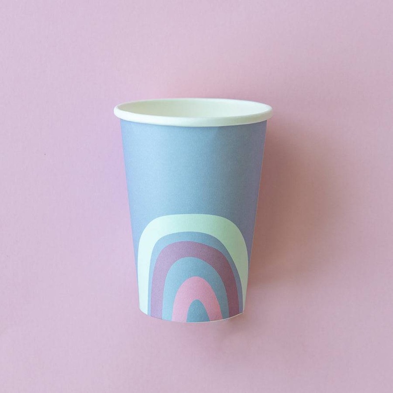 Rainbow Bloom Paper Cup Set - 8pk S8136
