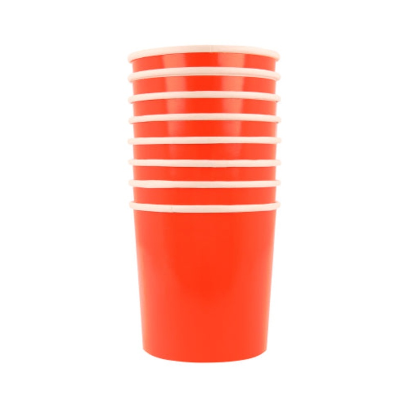 Red Paper Party Cups Short - 8 pk