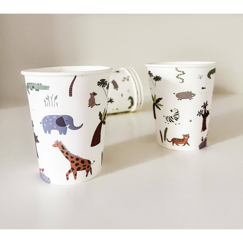 Safari Animal Cups-8pk. JL23 S9074