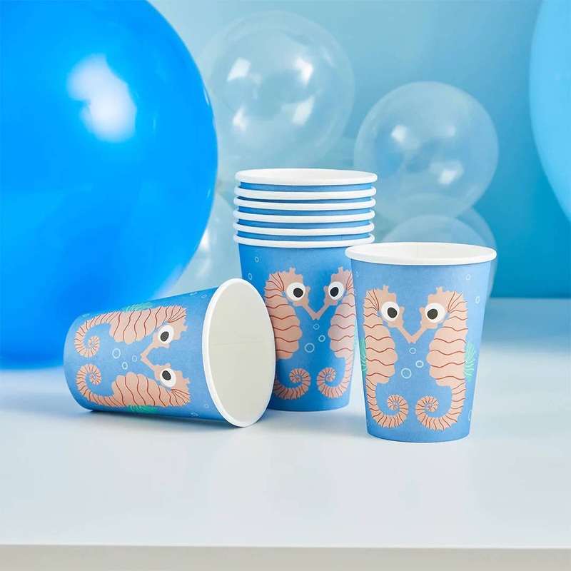 Seahorse Paper Cup 8pk.