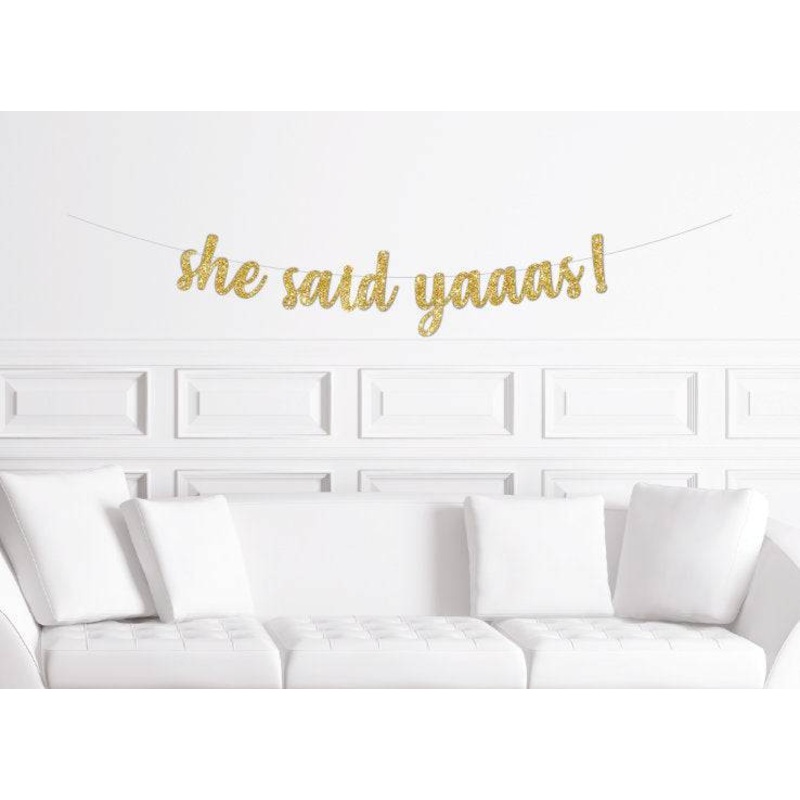 She Said Yaaas! Bridal Shower Banner
