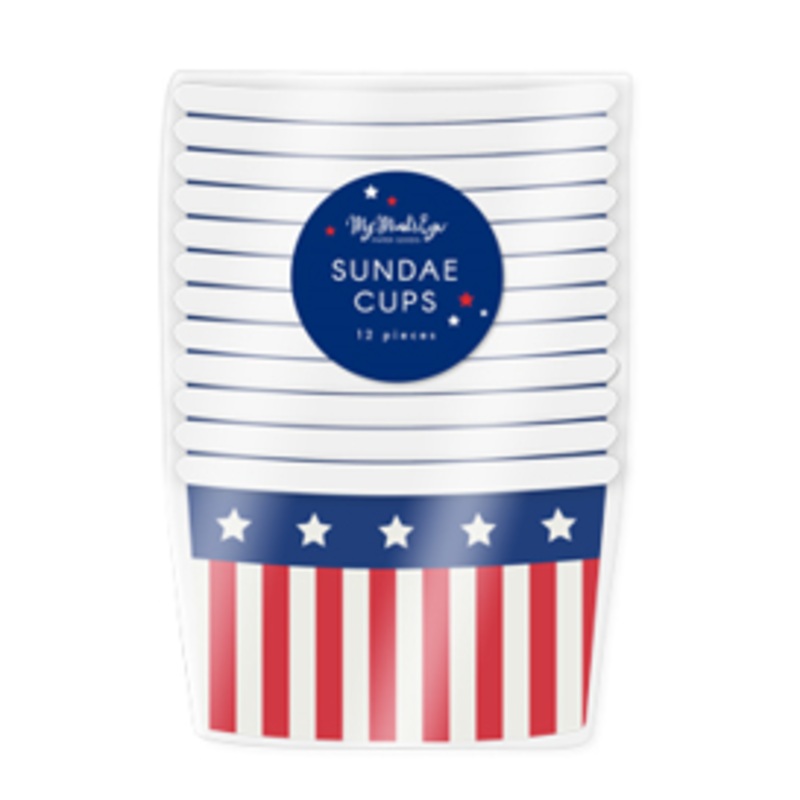 Stars and Stripes Ice Cream Bowls 12pk MA23 S9165 S9167