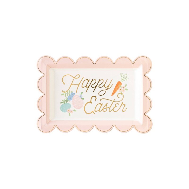 Happy Easter Scalloped Paper Plates- 8pk S7096